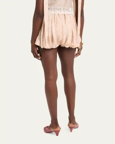 Chloé Painted Flowers Silk Shorts | Thumbnail 3 Chloé Painted Flowers Silk Shorts | Thumbnail 3
