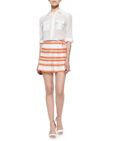 Moncler Short-Sleeve Nylon Midi Dress | Thumbnail 6