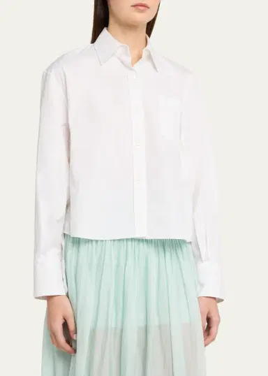 Maria McManus Organic Cotton Cropped Button-Down Shirt | Thumbnail 4 Maria McManus Organic Cotton Cropped Button-Down Shirt | Thumbnail 4