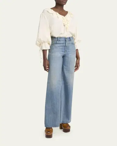 Chloé Organic Silk Crepe De Chine Top | Thumbnail 2