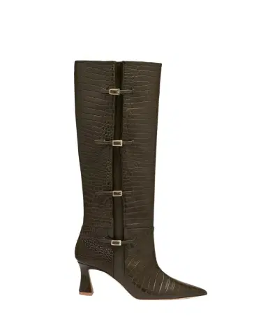Malone Souliers 70mm Nolan Croc-Embossed Leather Knee-High Boots | Thumbnail 1