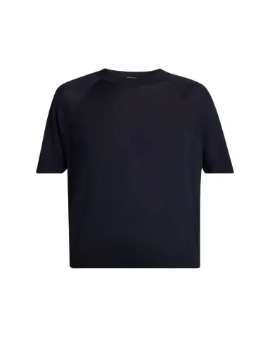 Moncler Short-Sleeve Wool Sweater | Thumbnail 1 Moncler Short-Sleeve Wool Sweater | Thumbnail 1