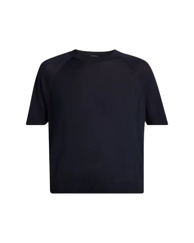 Short-Sleeve Wool Sweater