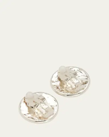 Ippolita Hammered Button Stud Clip Earrings in Sterling | Thumbnail 5