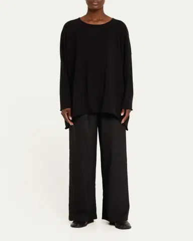 Eskandar A-Line Bateau Neck Cashmere Sweater | Thumbnail 2