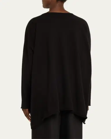 Eskandar A-Line Bateau Neck Cashmere Sweater | Thumbnail 3