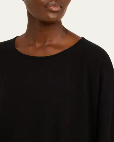 Eskandar A-Line Bateau Neck Cashmere Sweater | Thumbnail 5
