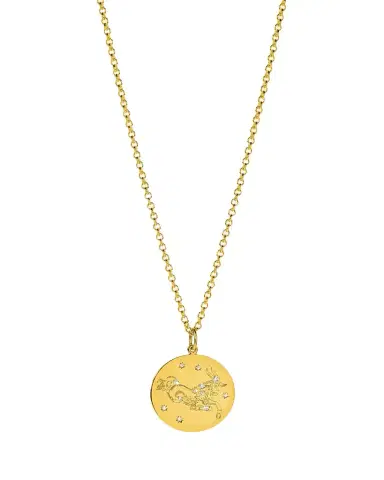 VERDURA 18K Yellow Gold Diamond Zodiac Necklace, Capricorn | Thumbnail 1