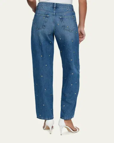 L'Agence Bex High-Rise Studded Rodeo Jeans | Thumbnail 3