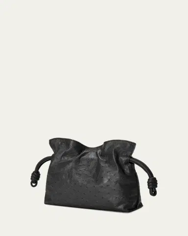 Loewe Flamenco Mini Clutch Bag in Ostrich Leather | Thumbnail 3 Loewe Flamenco Mini Clutch Bag in Ostrich Leather | Thumbnail 3