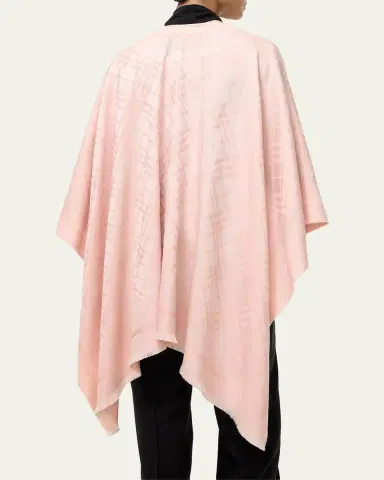 Burberry Check Wool Cashmere Cape | Thumbnail 2