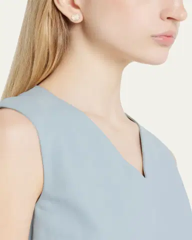Ippolita Small Flower Stud Earrings in 18K Gold with Diamonds | Thumbnail 2
