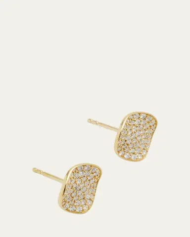 Ippolita Small Flower Stud Earrings in 18K Gold with Diamonds | Thumbnail 3