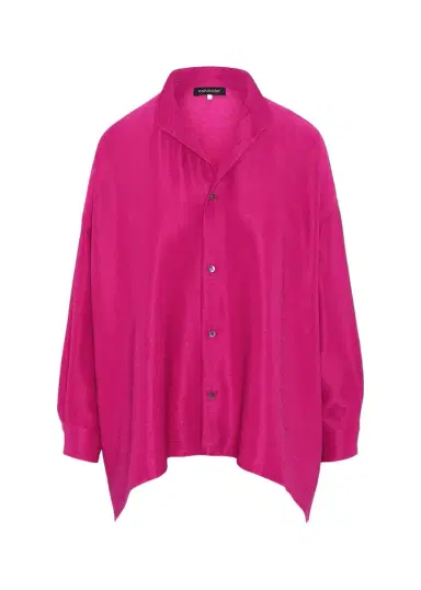 Eskandar Midweight Silk Plisse Wide A-Line Shirt | Thumbnail 1