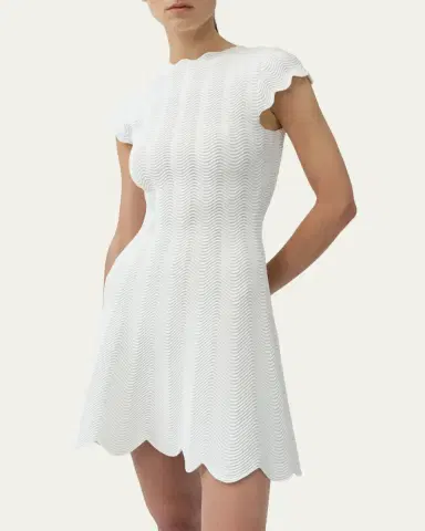 SIMKHAI Evalynn Wavy Knit Mini Dress | Thumbnail 5