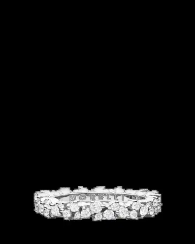 Paul Morelli 18K White Gold Small Confetti Ring with Diamonds | Thumbnail 2