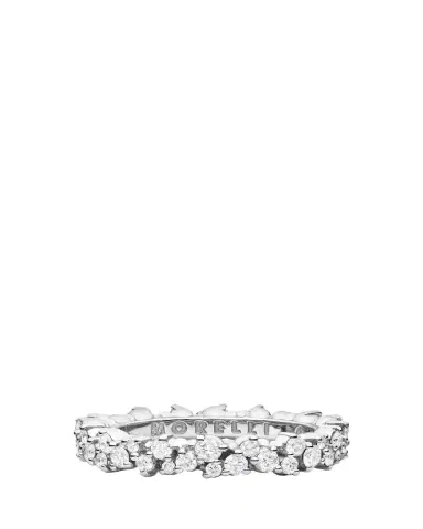 Paul Morelli 18K White Gold Small Confetti Ring with Diamonds | Thumbnail 1
