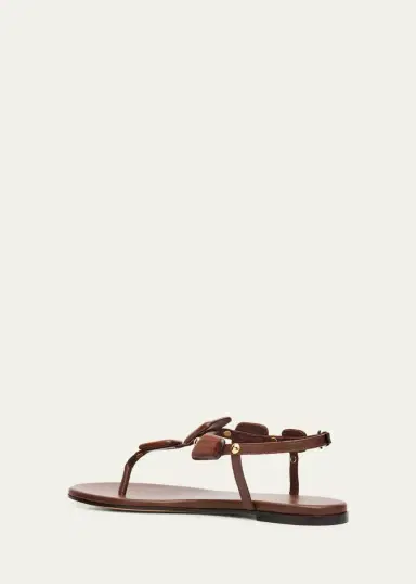 Gianvito Rossi Beaded Nappa Metallic Leather Thong Sandals | Thumbnail 4