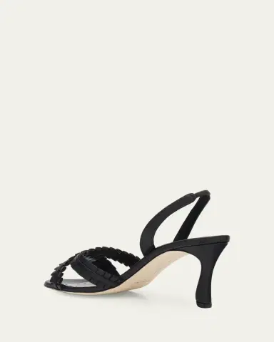 Manolo Blahnik 70mm Volusan Leather Slingback Pumps | Thumbnail 2 Manolo Blahnik 70mm Volusan Leather Slingback Pumps | Thumbnail 2