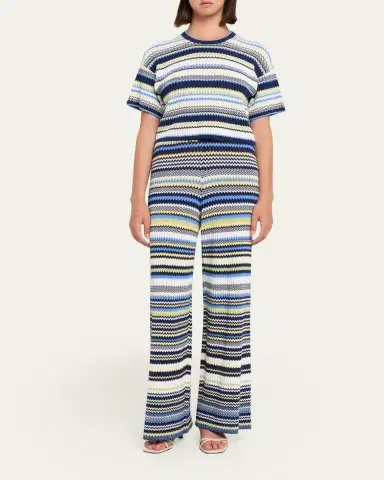 SIMKHAI Farrah Striped Knit Pants | Thumbnail 2 SIMKHAI Farrah Striped Knit Pants | Thumbnail 2
