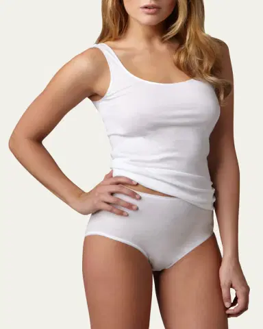 Hanro Cotton Seamless Satin-Trim Briefs | Thumbnail 2