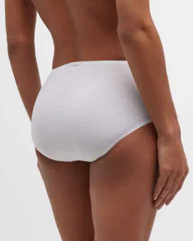 Hanro Cotton Seamless Satin-Trim Briefs | Thumbnail 3
