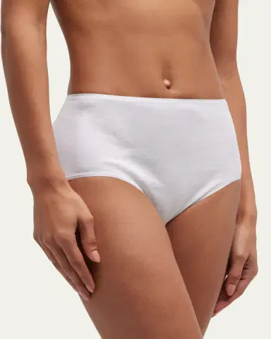 Hanro Cotton Seamless Satin-Trim Briefs | Thumbnail 4