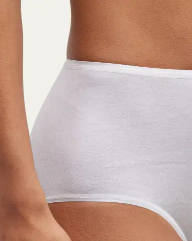 Hanro Cotton Seamless Satin-Trim Briefs | Thumbnail 5