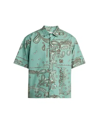 Moncler Men's Paisley Cotton Short-Sleeve Shirt | Thumbnail 1 Moncler Men's Paisley Cotton Short-Sleeve Shirt | Thumbnail 1