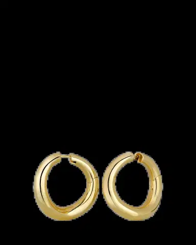 Paul Morelli Ultimate 18K Gold Tapered Wavy Hoop Earrings, 20mm | Thumbnail 2