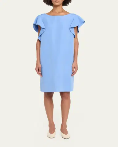 Lafayette 148 New York Flutter Silk-Linen Mini Dress | Thumbnail 2 Lafayette 148 New York Flutter Silk-Linen Mini Dress | Thumbnail 2