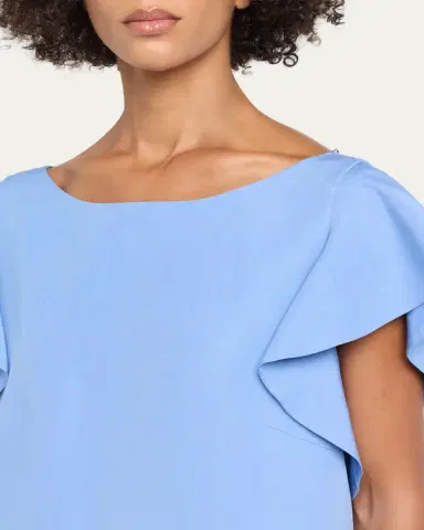 Lafayette 148 New York Flutter Silk-Linen Mini Dress | Thumbnail 5 Lafayette 148 New York Flutter Silk-Linen Mini Dress | Thumbnail 5