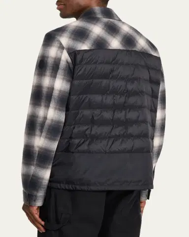 Moncler Grenoble Men's Plaid Mixed-Media Jacket | Thumbnail 3