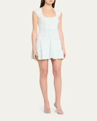 LoveShackFancy Laighton Pointelle Knit Mini Dress | Thumbnail 4 LoveShackFancy Laighton Pointelle Knit Mini Dress | Thumbnail 4