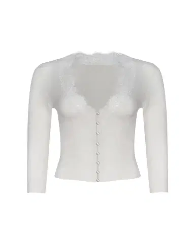 L'Agence Eluna Lace-Trim Cardigan | Thumbnail 1