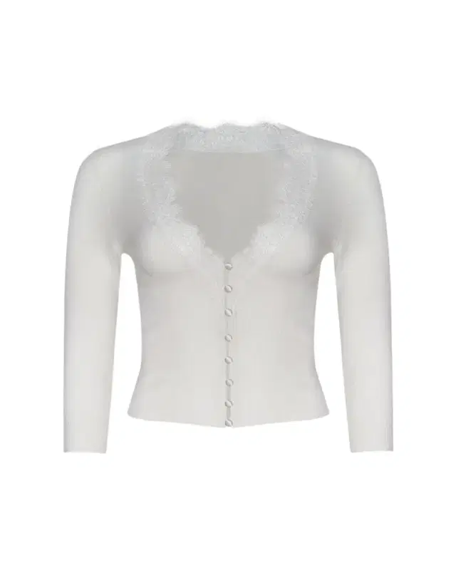L'Agence Eluna Lace-Trim Cardigan