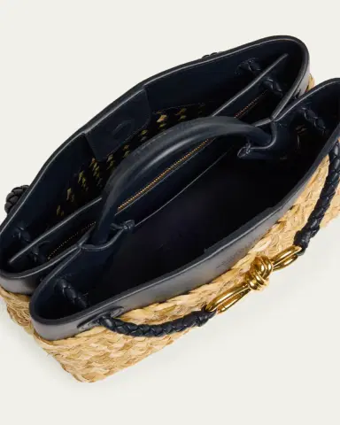 Bottega Veneta Andiamo Small Raffia Crossbody Bag | Thumbnail 4