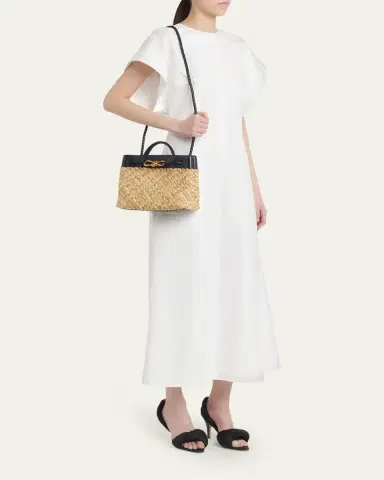 Bottega Veneta Andiamo Small Raffia Crossbody Bag | Thumbnail 5