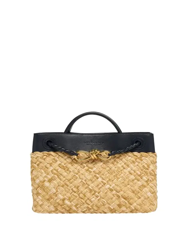 Bottega Veneta Andiamo Small Raffia Crossbody Bag