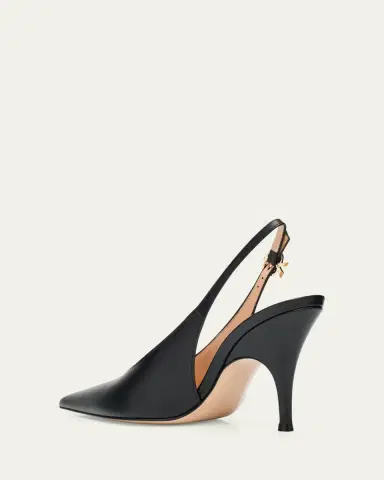 Gianvito Rossi 95mm Sofia Leather Slingback Pumps | Thumbnail 2 Gianvito Rossi 95mm Sofia Leather Slingback Pumps | Thumbnail 2