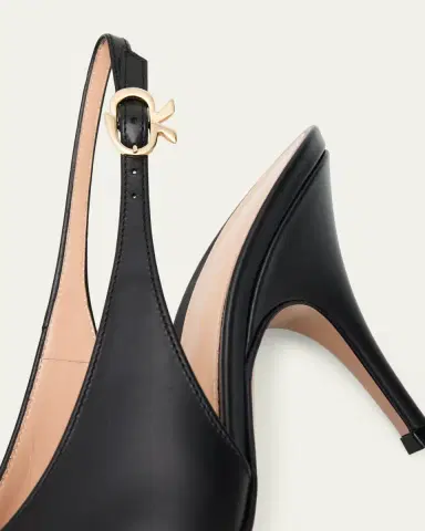 Gianvito Rossi 95mm Sofia Leather Slingback Pumps | Thumbnail 3 Gianvito Rossi 95mm Sofia Leather Slingback Pumps | Thumbnail 3