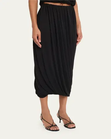 Cinq à Sept Calden Draped Midi Skirt | Thumbnail 4 Cinq à Sept Calden Draped Midi Skirt | Thumbnail 4