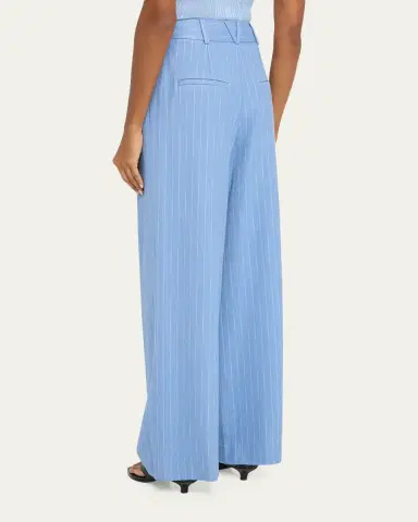 Veronica Beard Heyser Pinstripe Wide-Leg Pants | Thumbnail 3 Veronica Beard Heyser Pinstripe Wide-Leg Pants | Thumbnail 3