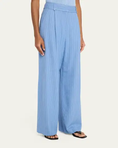 Veronica Beard Heyser Pinstripe Wide-Leg Pants | Thumbnail 4 Veronica Beard Heyser Pinstripe Wide-Leg Pants | Thumbnail 4