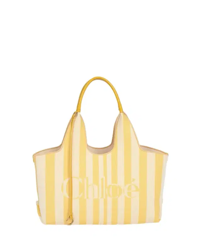 Chloe Stripy East-West Jacquard Tote Bag