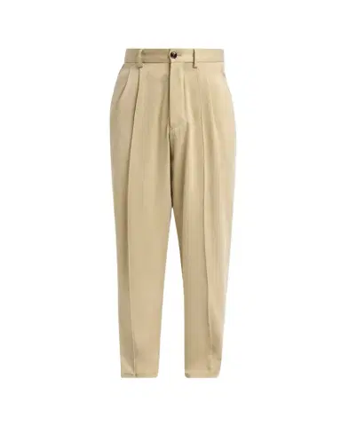 Giorgio Armani Men's Cotton and Lyocell Straight-Leg Pleated Trousers | Thumbnail 1 Giorgio Armani Men's Cotton and Lyocell Straight-Leg Pleated Trousers | Thumbnail 1