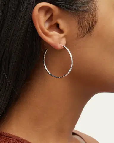 Ippolita Medium Squiggle Hoop Earrings in Sterling | Thumbnail 2
