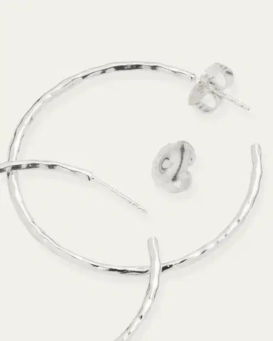 Ippolita Medium Squiggle Hoop Earrings in Sterling | Thumbnail 4