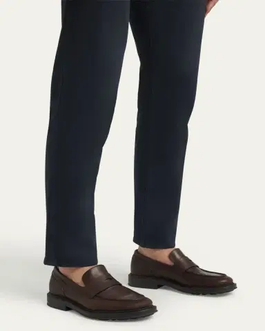 Loro Piana Men's Travis Leather Penny Loafers | Thumbnail 6