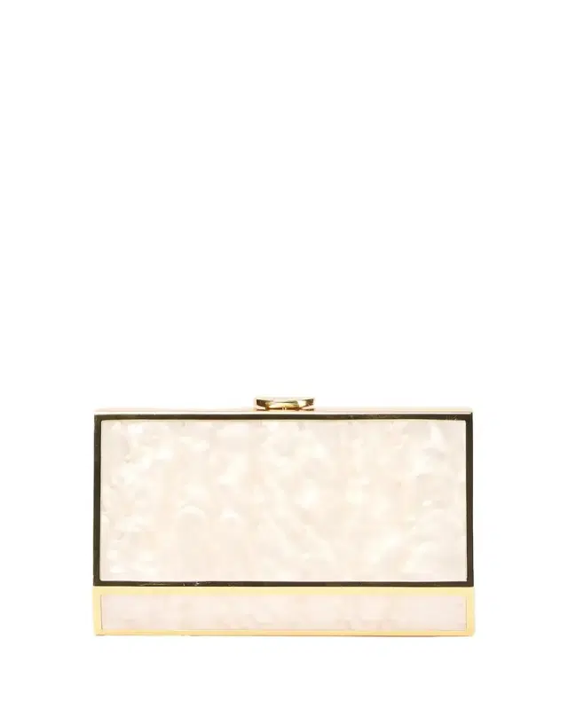 SIMKHAI Maddox Marbled Acrylic Clutch Bag